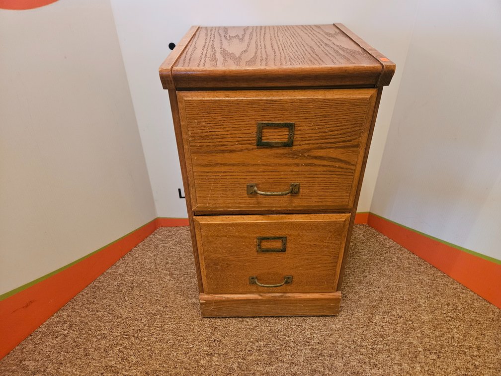 Wooden Filing Cabinet Measures - 28" Tall × 16" Wide × 17" Deep
