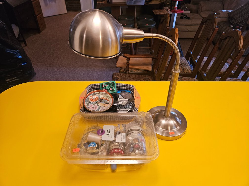 Sewing Supplies - Basket - Bag Balm - Lamp and More 
