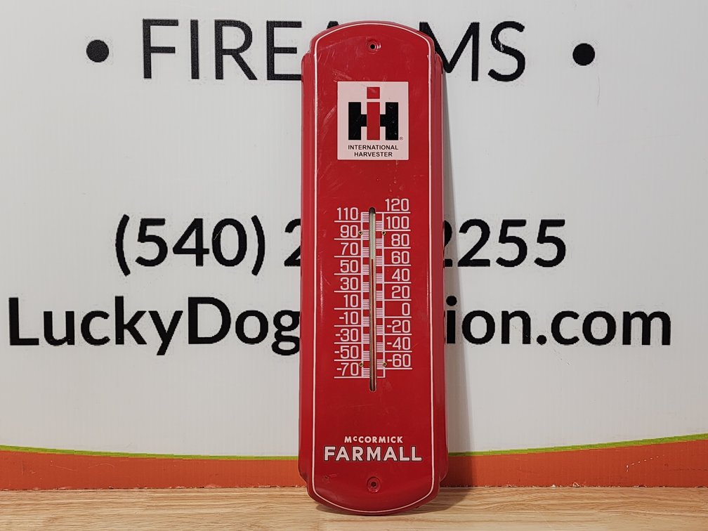 McCormick Farmall International Harvester Metal Thermomter 