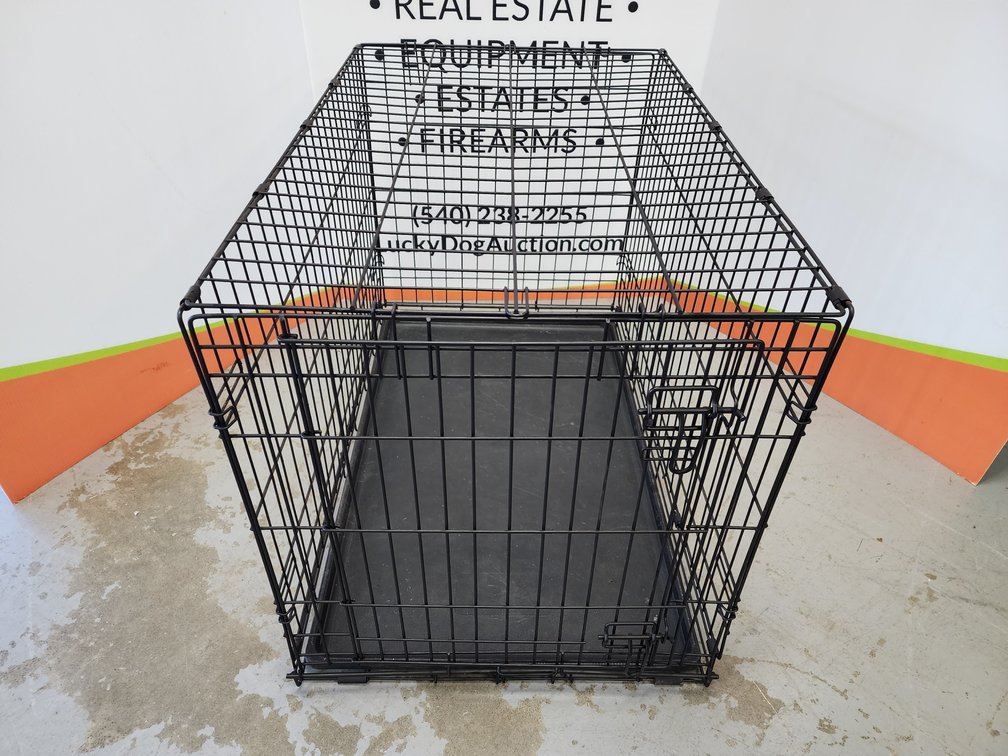 Metal Dog Cage Measures 24" Tall x 22.5" Wide x 36" Deep 