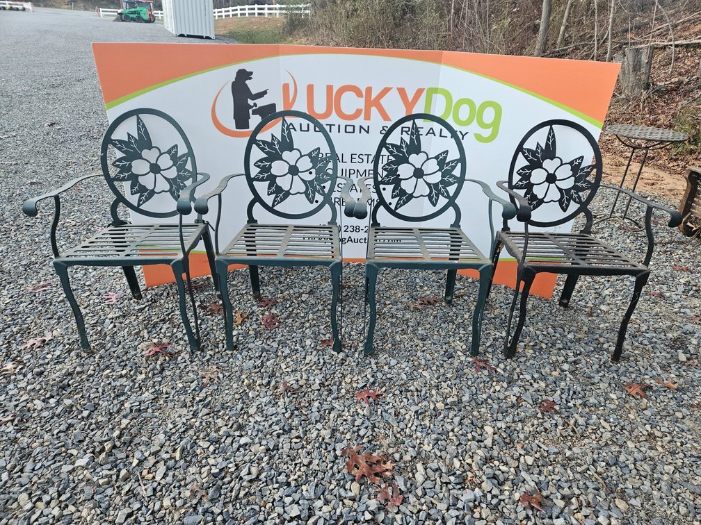 Metal Decorative Chairs Measures - 28" Tall × 24.5' Wide × 19" Deep (4 Included)