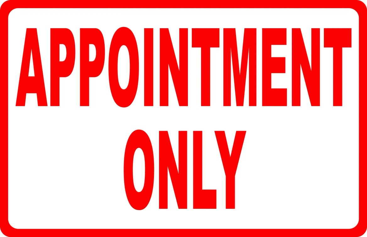 Pickup by Appointment Only