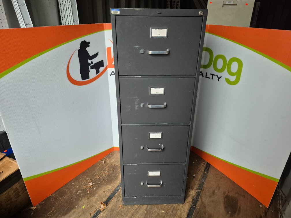 4 Drawer Metal Filing Cabinet Measures - 52.25" Tall × 18" Wide × 25" Deep