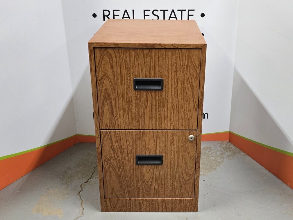 Metal 2 Drawer Filing Cabinet - 27" T x 15" W x 18" D