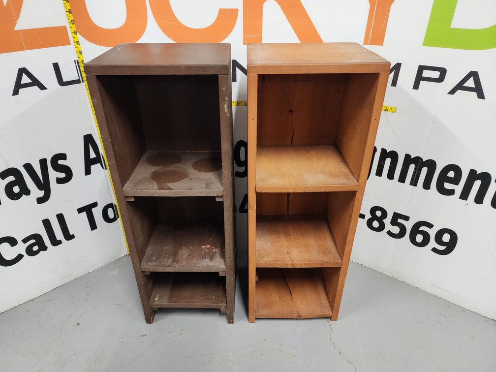 3 Teir Wooden Shelves Measure 31.5" Tall x 11" Wide x 9.5" Deep