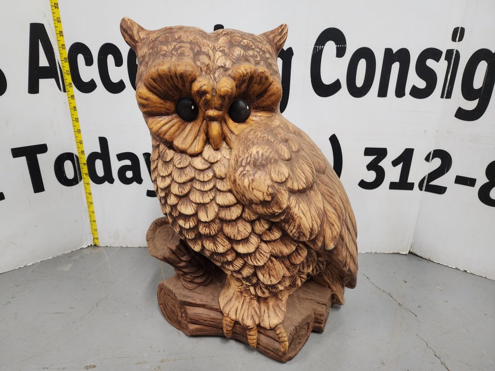 Ceramic Owl Decoration Measures 20.5" Tall 