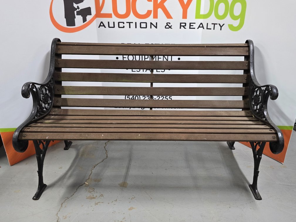 Cast Iron Park/Patio Bench - 17" to Seat - 50" W x 26" D