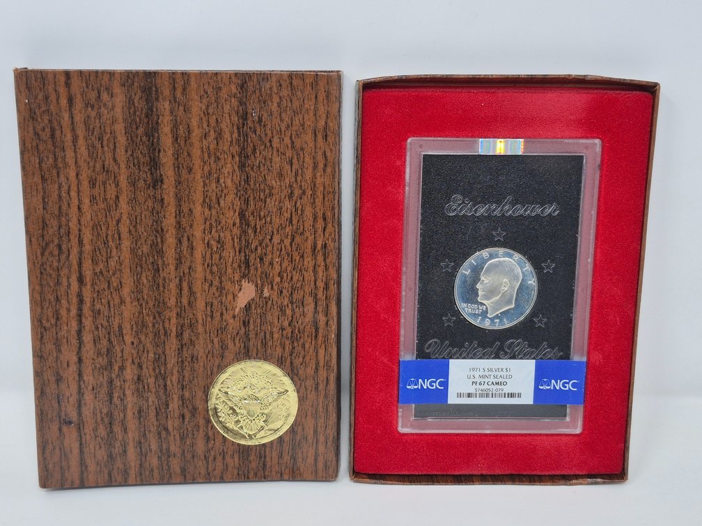 1971 Eisenhower S Mint Silver Dollar U.S. Mint Sealed PF 67 Cameo NGC W/Box