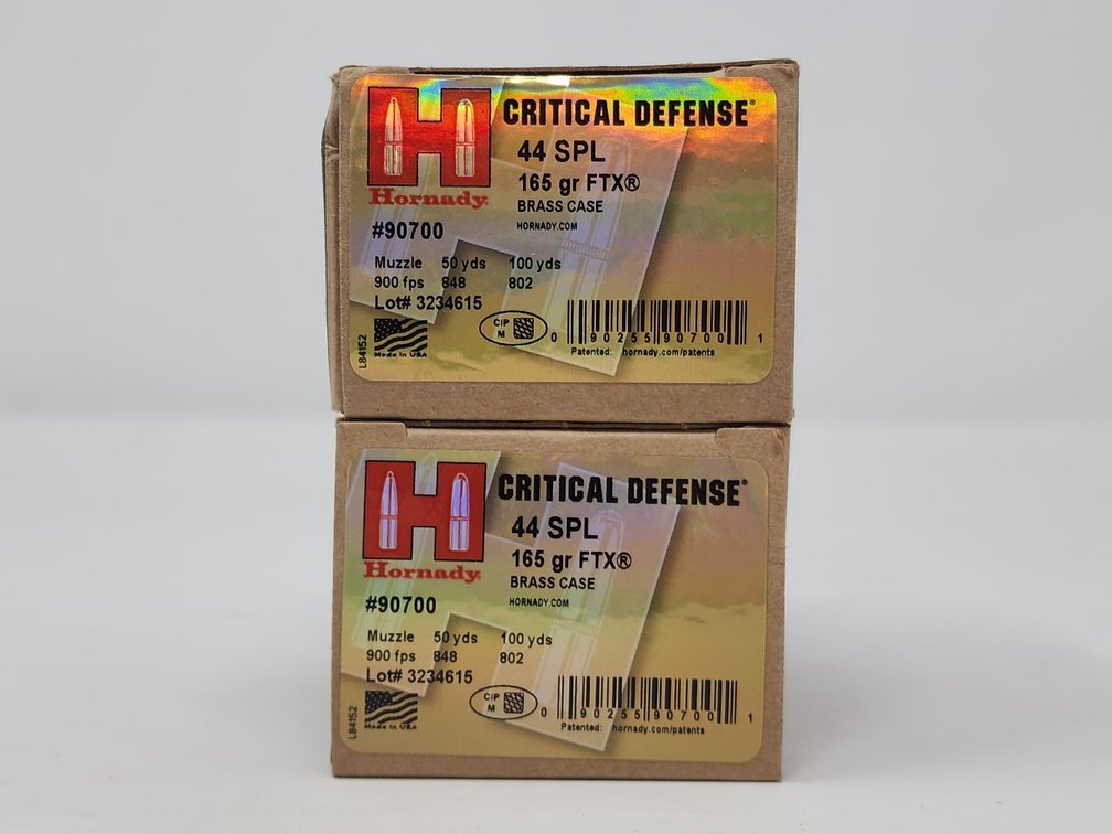 Hornady Critical Defense 44 Spl 165 Grain FTX (2) Boxes of 20