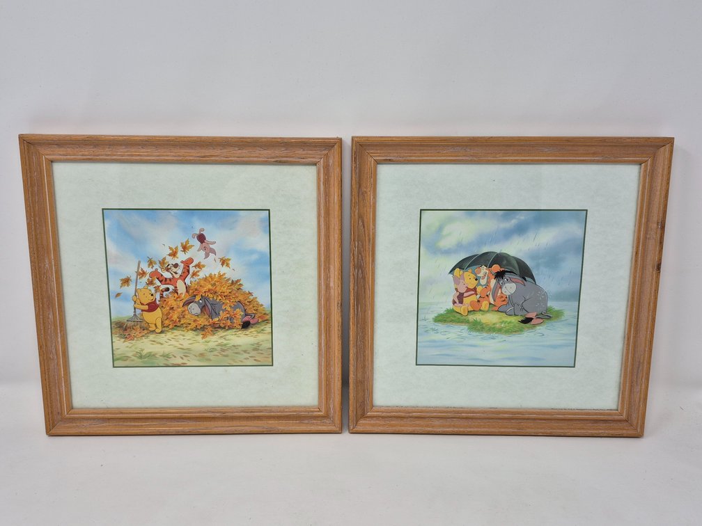 Winnie-The-Pooh Framed Prints Measures - 10"×10" (2 Included)
