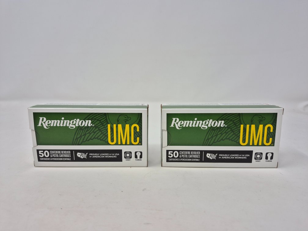 Remington UMC 9mm Luger 115 GR. FMJ Rounds (2 - 50 Round Boxes Included)