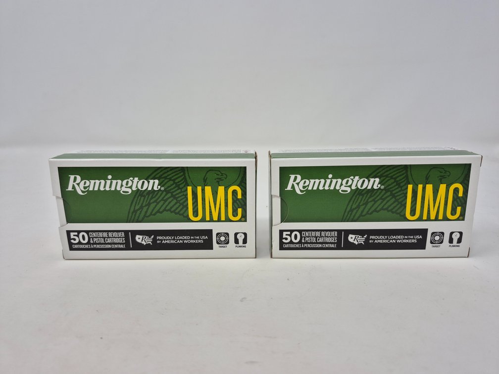 Remington UMC 9mm Luger 115 GR. FMJ Rounds (2 - 50 Round Boxes Included)