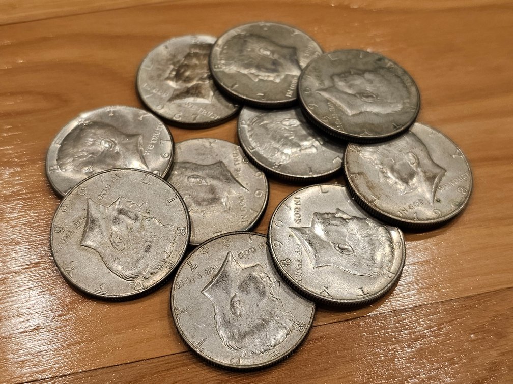 (10) Silver Kennedy Half Dollars - 10 Included