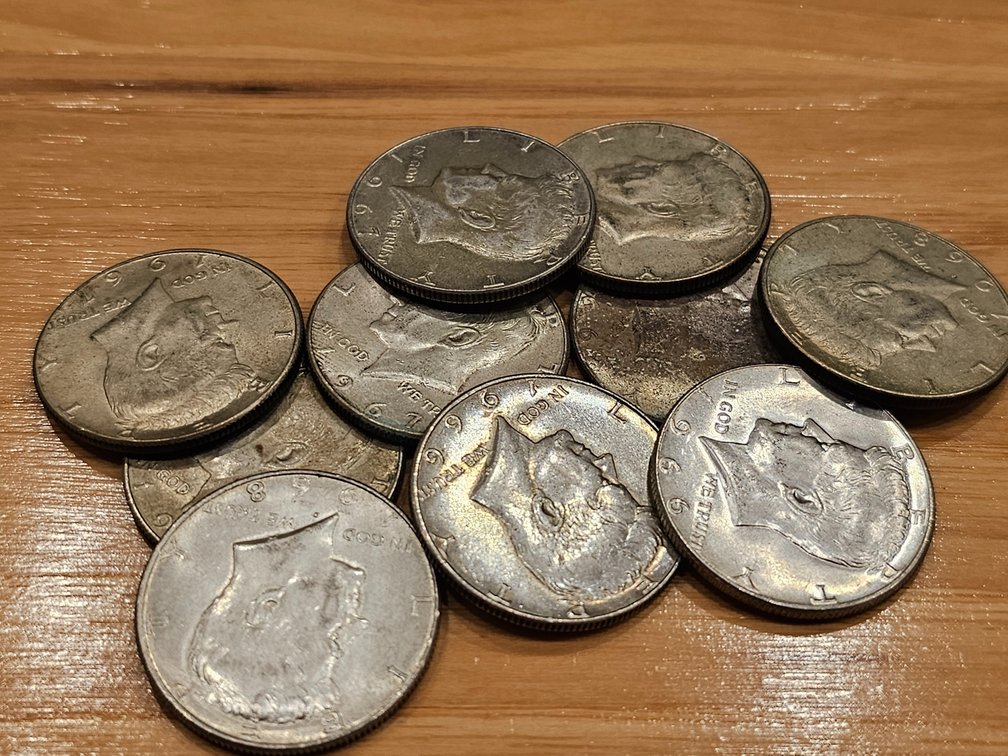 (10) Silver Kennedy Half Dollars - 10 Included