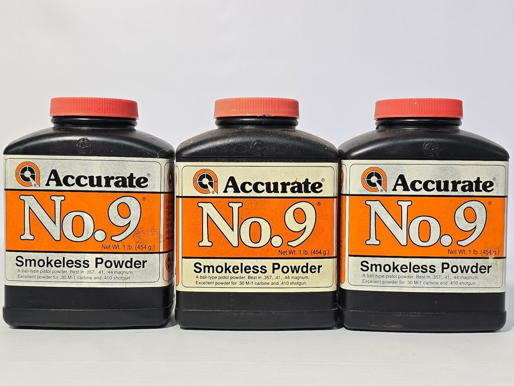 Accurate No. 9 Smokeless Powder (3) Jugs totaling 2.25lbs