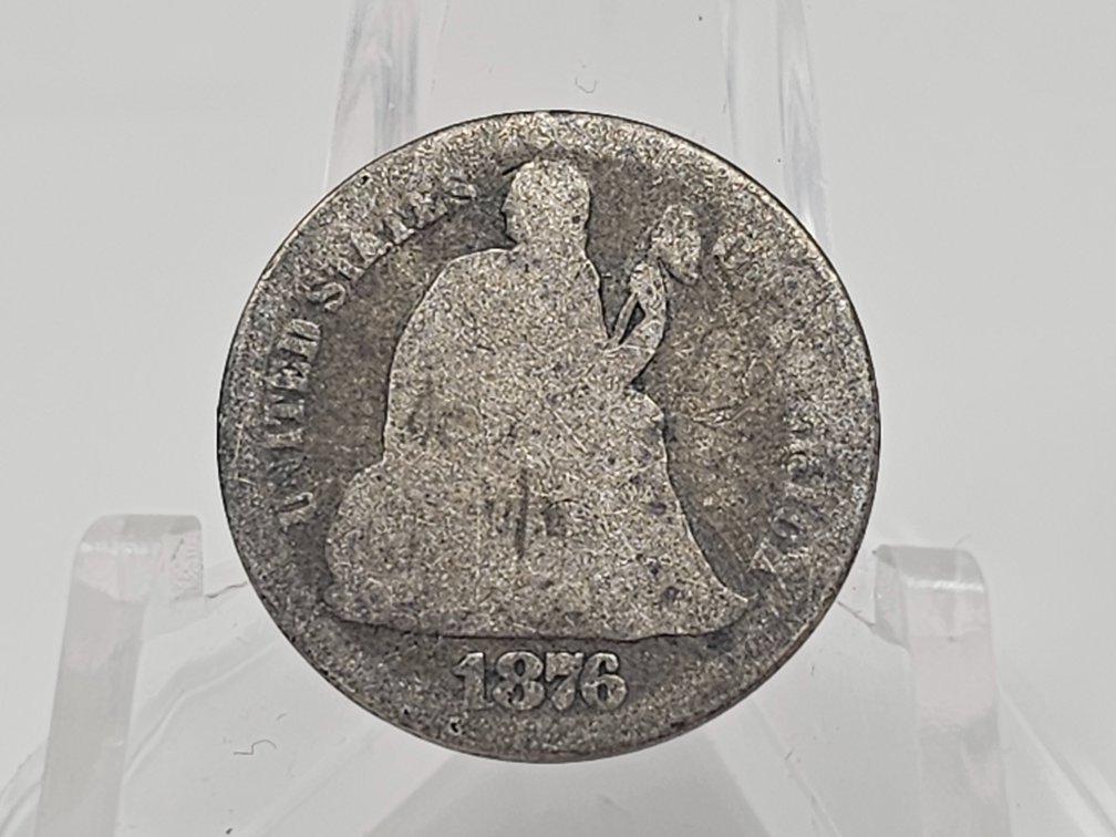 1876 Silver Seated Liberty Dime