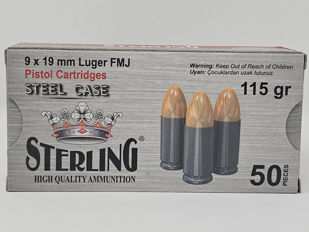 Sterling 9MM - 50 Rounds - 115-Grain - New
