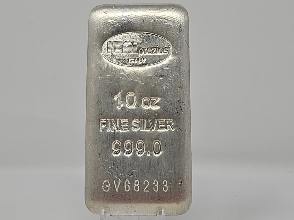 Ital Preziosi 10 Oz .999 Silver Bar - Serial Number GV68233
