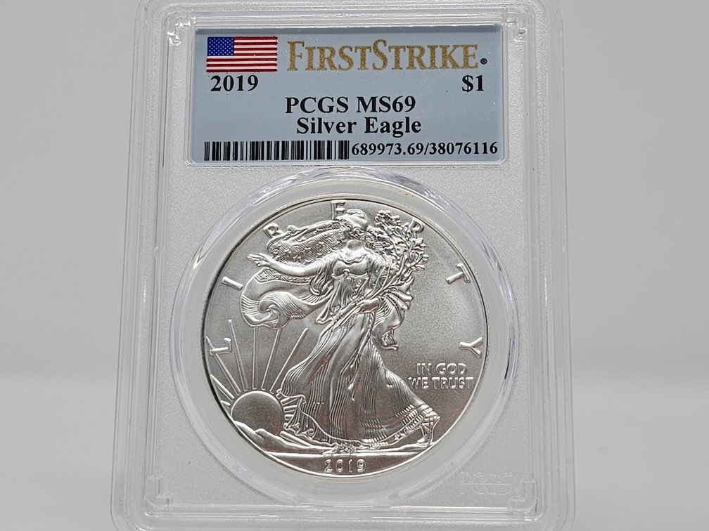2019 Silver American Eagle - PCGS MS69 First Strike