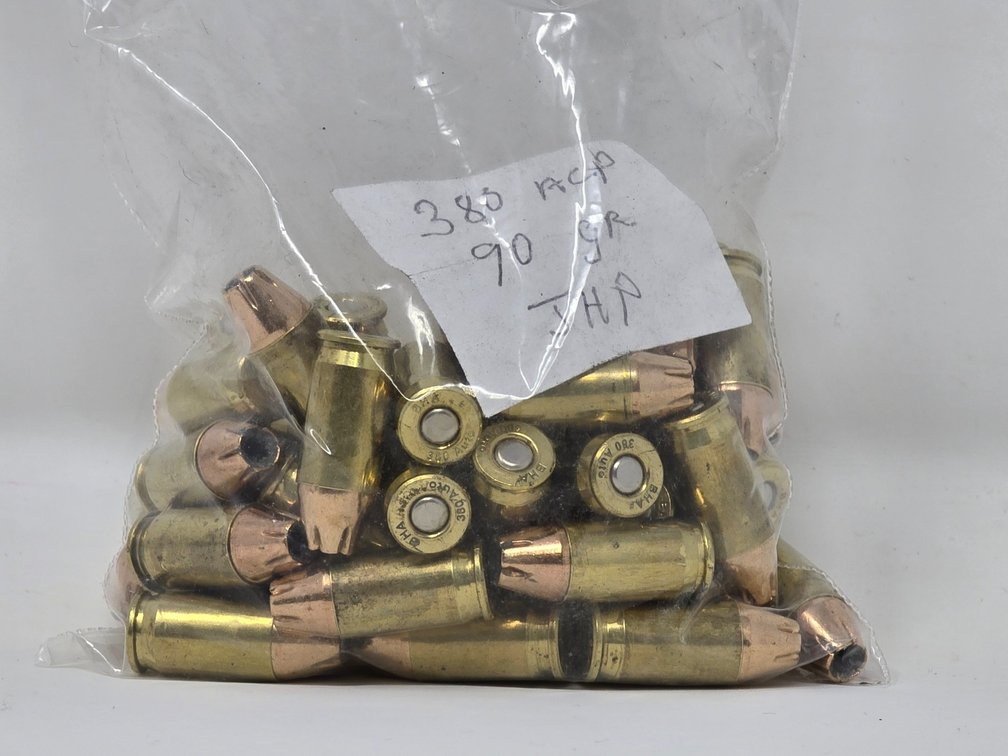 .380 ACP 90Gr JHP - 1 Bag of 50