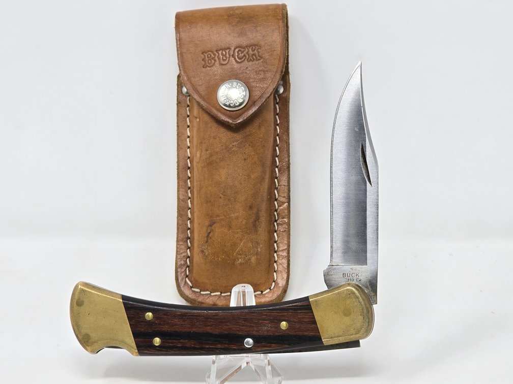 Buck 110 w/ Leather Holster