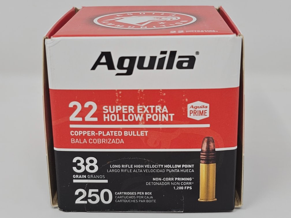 Aguila 22LR Super Extra Hollow Point - 38-Grain - 250 Rounds
