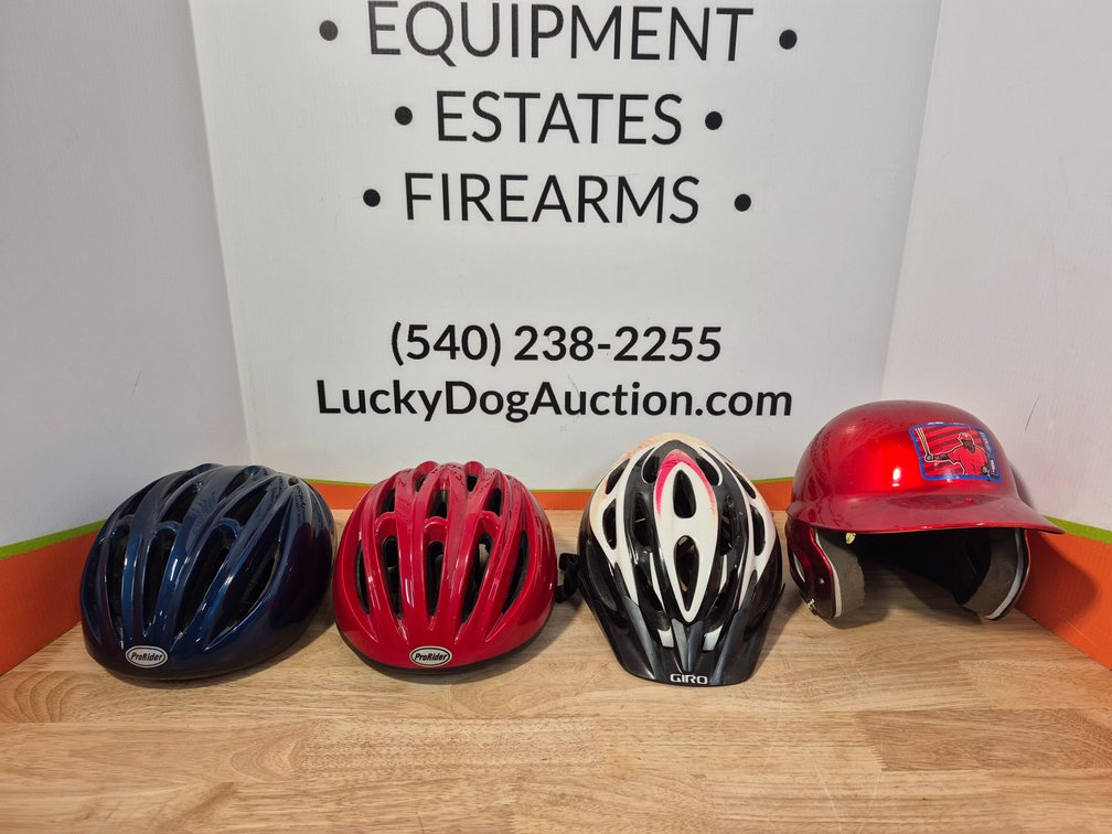 Baseball and Bicycle Helmets (4 Included)