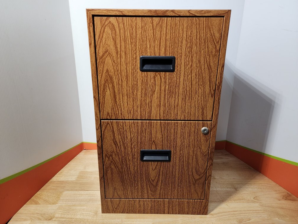 Metal 2 Drawer Filing Cabinet Measures 27" Tall x 15" Wide x 18" Deep