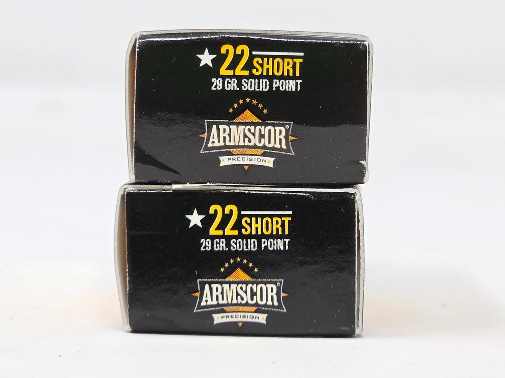 Armscor .22 Short 29 Gr Solid Point - (2) Boxes of 50