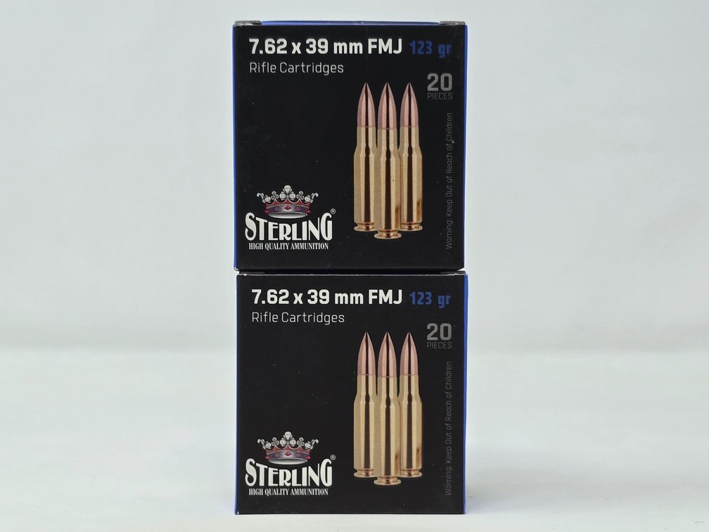 Sterling 7.62x39 123 Gr FMJ - (2) Boxes of 20