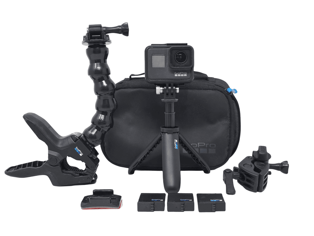 Go Pro Hero 7 Touchscreen Camera - (3) Batteries - Multiple Mounting Accesories - Missing Charging Cable