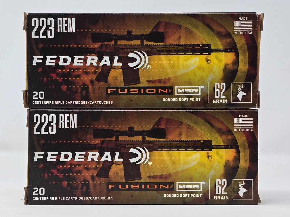 Federal Fusion .223 Rem 62 Gr BSP - (2) Boxes of 20