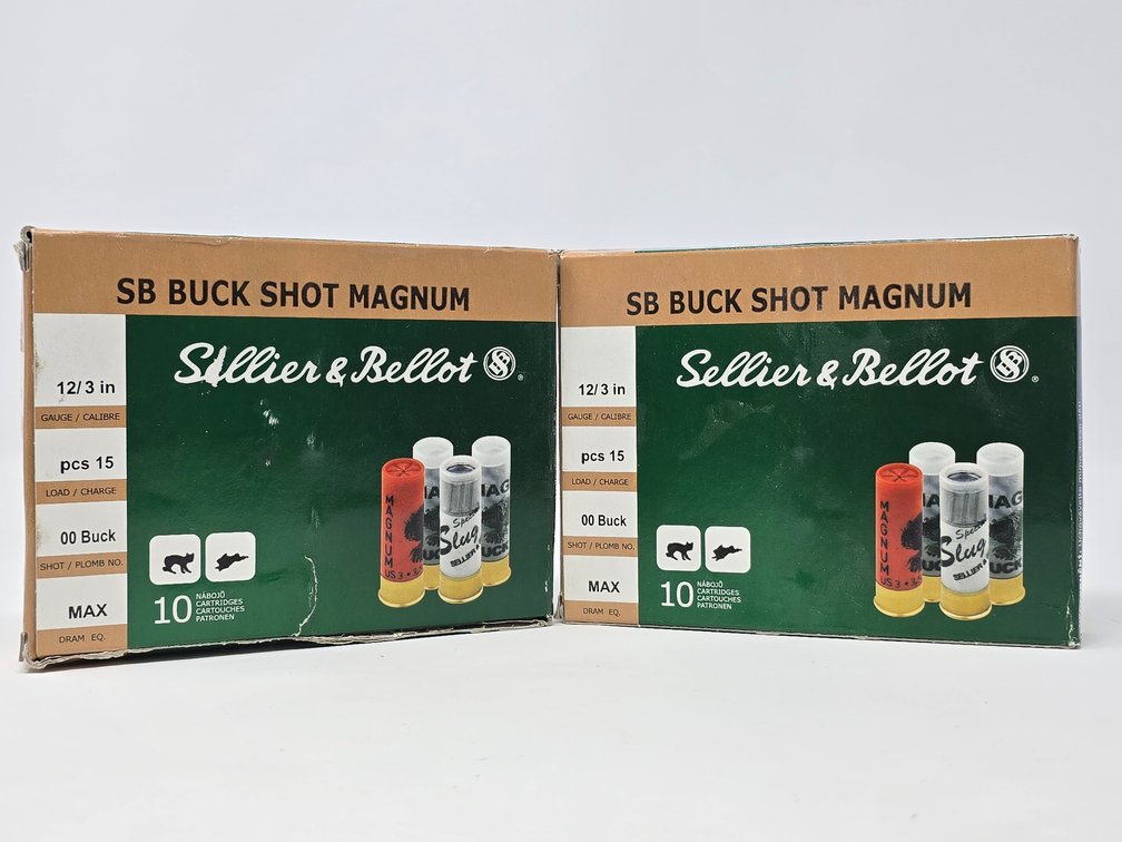 Sellier & Bellot 12 Ga 3" 00 Buck - (2) Boxes of 10