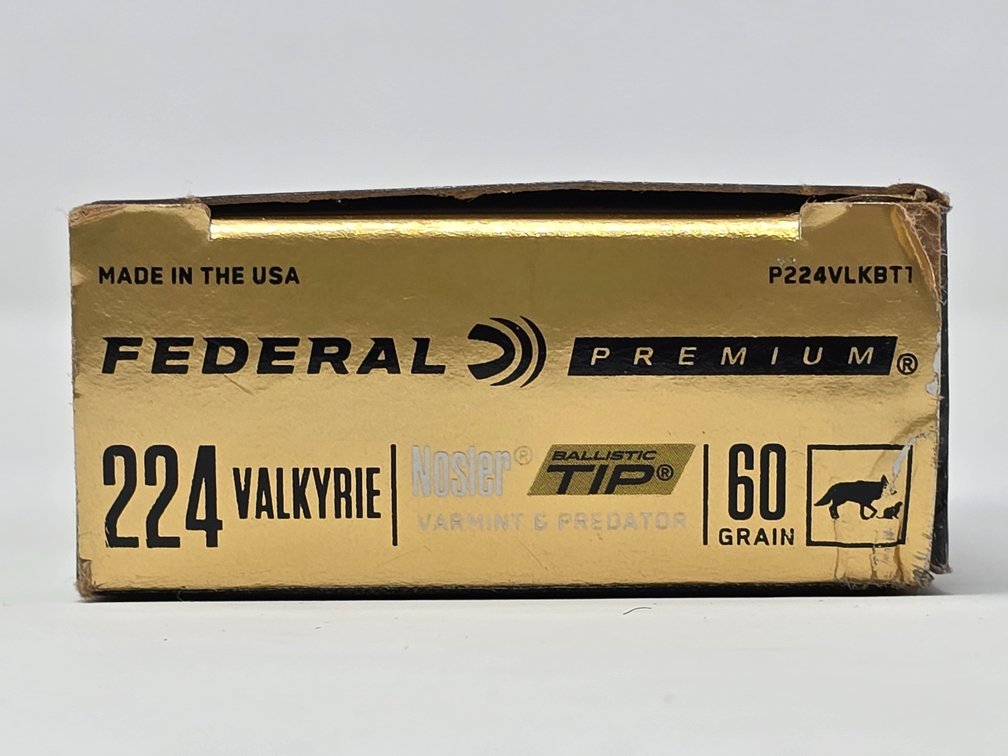 Federal .224 Valkyrie 60 Gr Ballistic Tip - (1) Box of 20