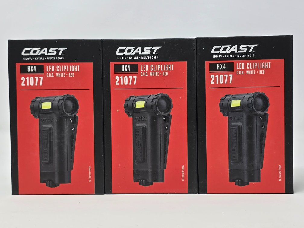 Coast HX4 White/Red LED Clip Light - 3 Total