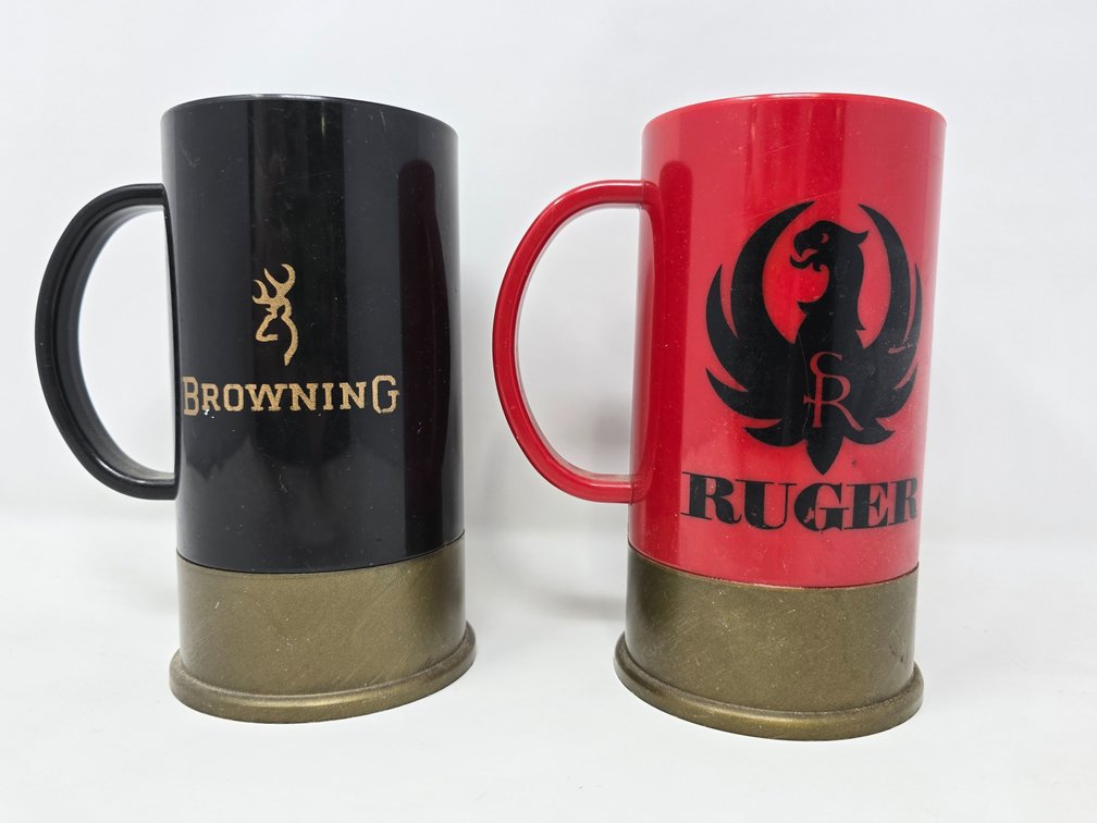 Browning & Ruger Plastic Mugs - 7" Tall