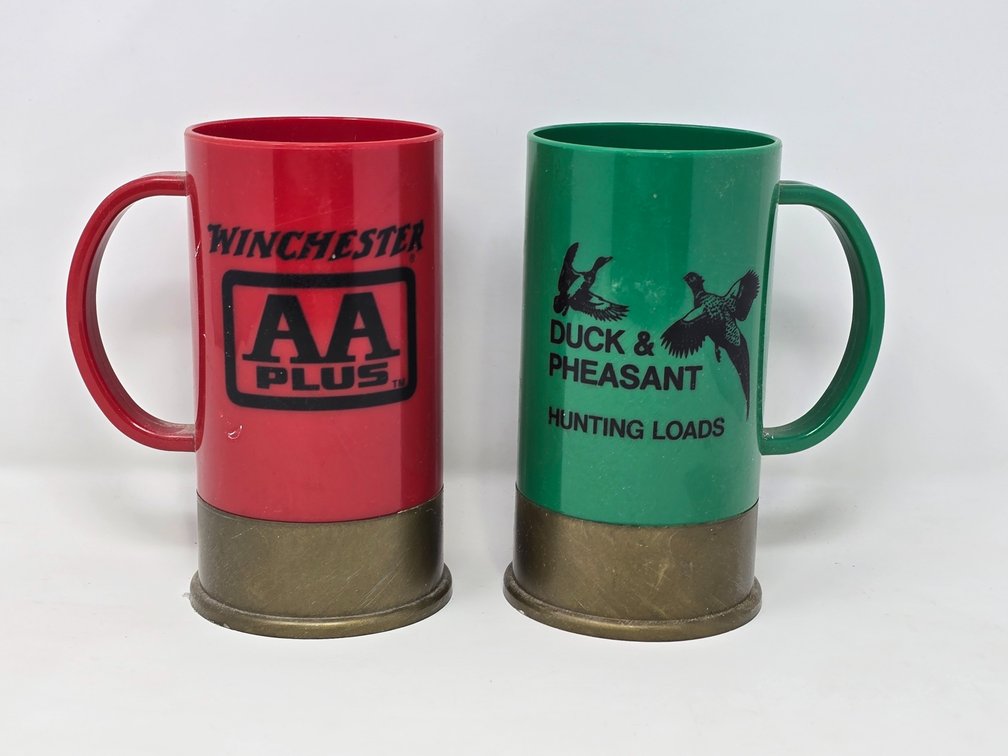 Winchester & Shotgun Shell Plastic Mugs - 7" Tall