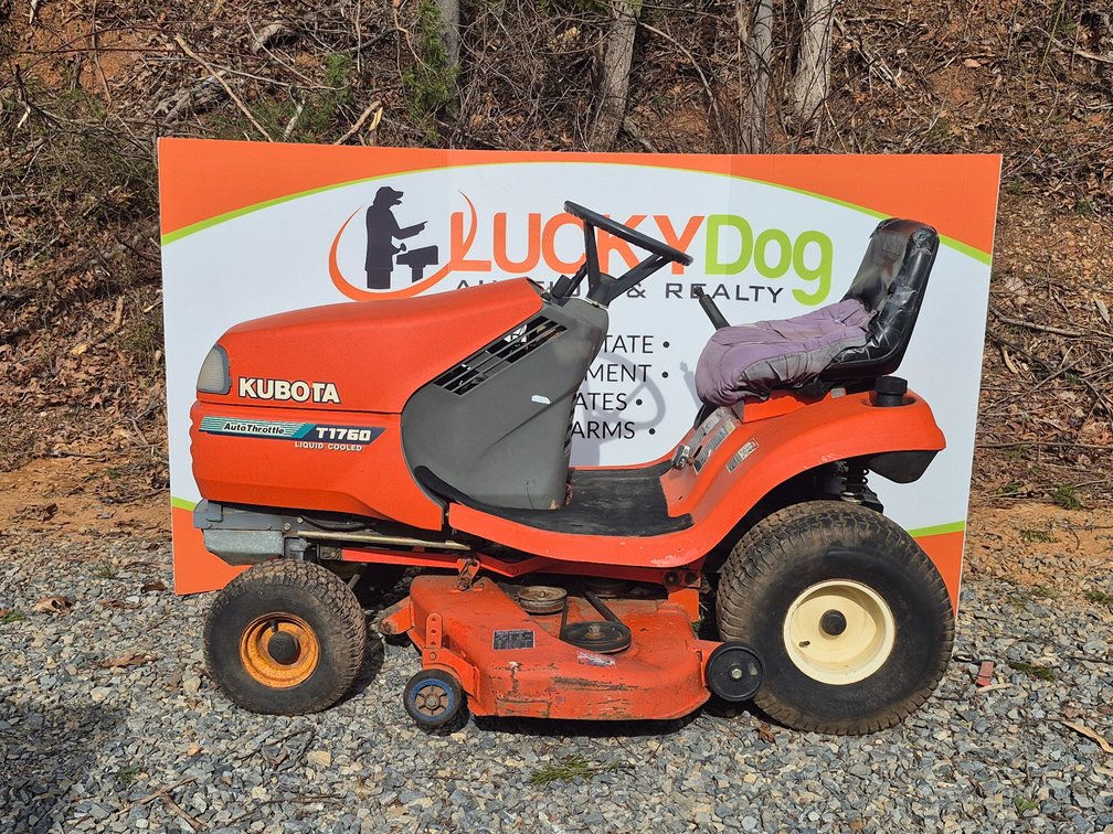 Kubota T1760 Auto Throttle Liquid Cooled 48" Cut 16hp. Riding Mower (Will Start W/Jump Box Runs Rough)