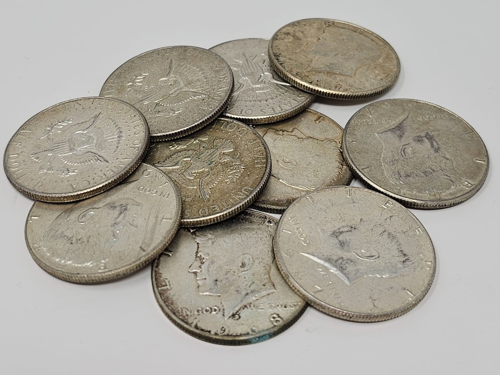 (10) Kennedy Silver Half Dollars - Random Dates 1965-1969 - 10 Included 