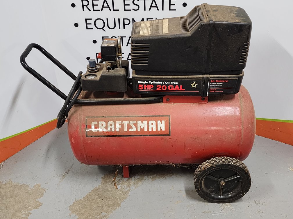 Craftsman 5HP 20 Gallon Single Cylinder Oil Free Air Compressor 