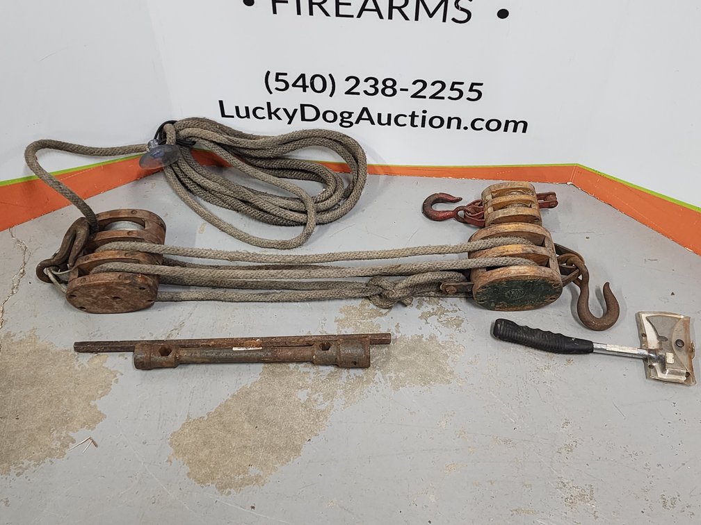 Antique Block and Tackle System - Hatchet and More 