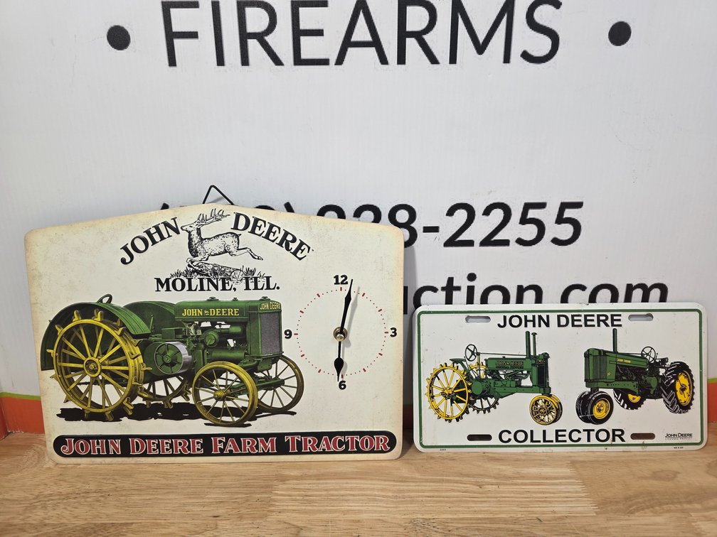 John Deere Clock - John Deere Collector License Plate