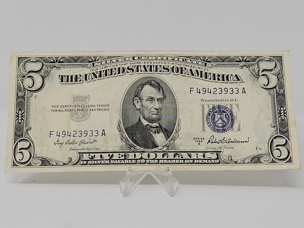 Series 1953-A $5 Dollar Silver Certificate 