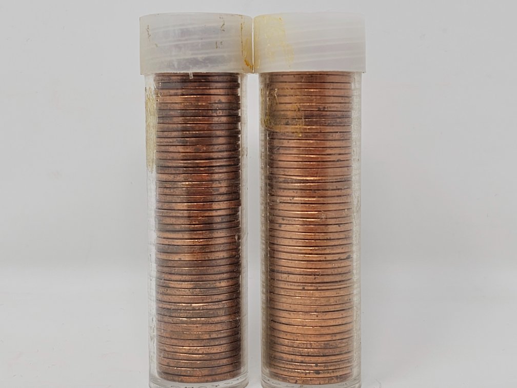 1970-D and 1972-D Uncirculated Lincoln Cents - 2 Rolls 