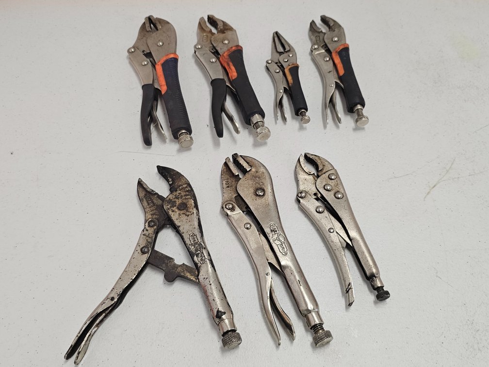 Assorted ViseGrips - Vise Grip and CRV - 7 Included 