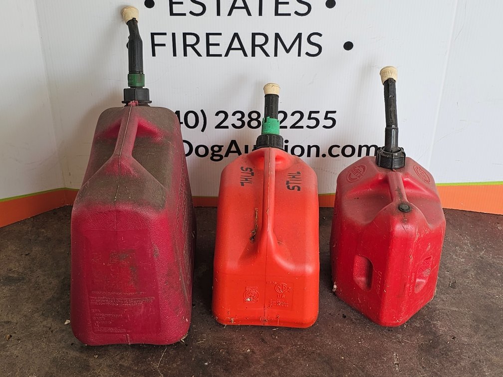 Assorted Gas Cans - 3 Included 