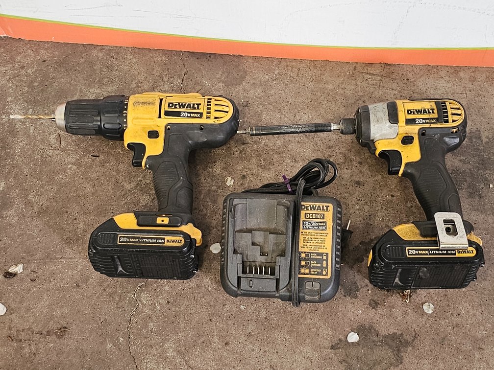 Dewalt 20-Volt Drill - Impact Driver - 2 Batteries and Charger