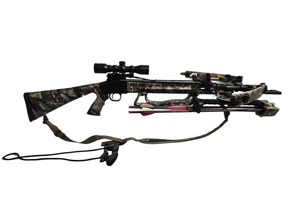 Parker Hurricane Crossbow - Hawke 4x32 Scope - Quiver w/ 3 Red Hot Bolts - Soft Case - (2) Cocking Ropes - Sling