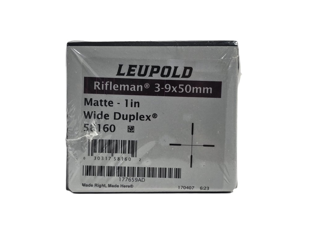 Leupold Rifleman 3-9x50 Scope - 1" Tube - Matte - Wide Duplex - Sealed in Box