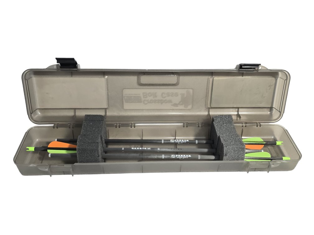 (3) Parker Crossbow Bolts w/ Hard Storage Case